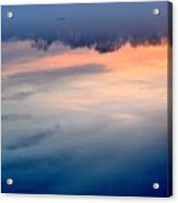 Delaware River Abstract Reflections Foggy Sunrise Nature Art Acrylic Print