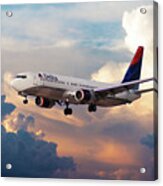 Delta Air Lines, Boeing 737-800, N3754a Acrylic Print