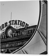 Denver Colorado Union Train Station - Monochrome Acrylic Print
