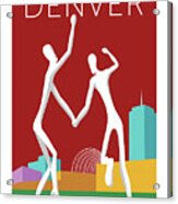 Denver Dancers/maroon Acrylic Print
