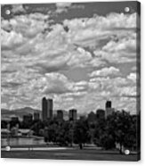 Denver Skyline With Mountains Acrylic Print