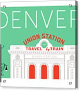 Denver Union Station/aqua Acrylic Print