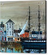Ireland Canada Links.. The'' Dunbrody'' Famine Ship In New Ross, Wexford Acrylic Print