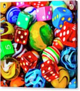 Dice And Marbles Acrylic Print