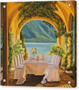 Dining On Lake Como Acrylic Print