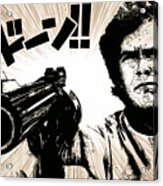 Dirty Harry Japanese Manga Style Acrylic Print