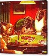 Dogs Playing Poker Acrylic Print