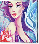 Dove Mermaid Acrylic Print