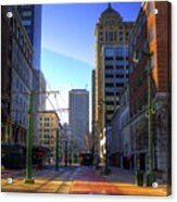 Downtown Sunday Morning In February Acrylic Print