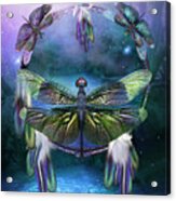 Dream Catcher - Spirit Of The Dragonfly Acrylic Print