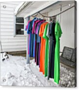 Dress On Wash Day In Snow Acrylic Print