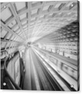 Dupont Circle Station Bw Acrylic Print