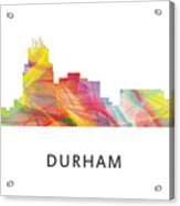 Durham North Carolina Skyline Acrylic Print