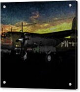 Early Morning Mission For Flak Bait - Oil Acrylic Print