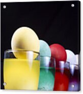 Easter Eggs In Glass Acrylic Print