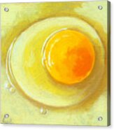 Egg On A Plate - Realism Painting Acrylic Print