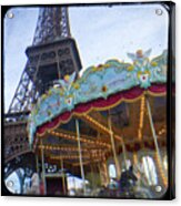 Eiffel Tower Carousel Ttv Acrylic Print