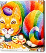 El Gato Artisto Acrylic Print