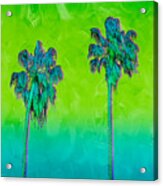 Electric Palm Trees Ii Acrylic Print