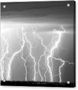Electric Skies In Black And White Acrylic Print