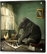 Elephant Chess Acrylic Print