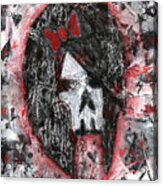 Emo Scene Skull Girl Acrylic Print