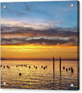 End Of The Day On Humboldt Bay Acrylic Print