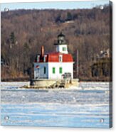 Esopus Lighthouse In Winter #2 Acrylic Print