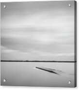 Ethereal Long Exposure Of A Pier In The Lake Acrylic Print