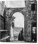 Etruscan Arch B/w Acrylic Print