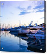 Evening At Water In Cannes Acrylic Print