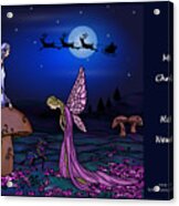 Fairy Christmas Card Acrylic Print