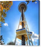 Fall Day At The Space Needle Acrylic Print