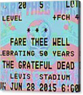 Fare Thee Well Acrylic Print