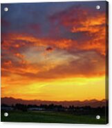 Farmland Sunset Acrylic Print