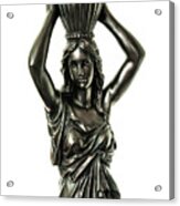 Female Water Goddess Bronze Statue 3288a Acrylic Print
