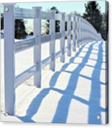 Fence Shadow Acrylic Print