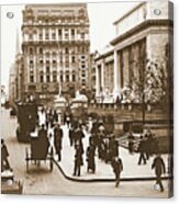 Fifth Avenue And New York City Public Library 1908 Acrylic Print