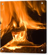 Fire Place Background Acrylic Print