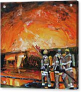 Firefighters Come First Acrylic Print