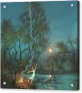 Fireflies And Moonlight Acrylic Print