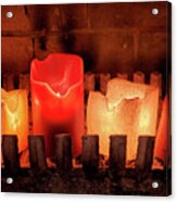 Fireplace Candles Acrylic Print