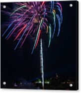 Fireworks Over Portland, Maine Acrylic Print