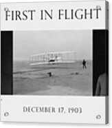 First In Flight - The Wright Brothers Acrylic Print