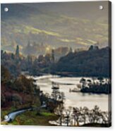 First Light Over Rydal Water In The Lake District Acrylic Print