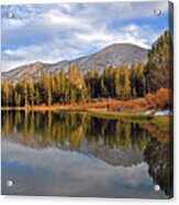 Fishing For Reflections In The High Sierra Acrylic Print