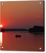 Fishing Until Sunset Acrylic Print