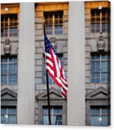 Flag And Column Acrylic Print