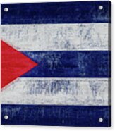 Flag Of Cuba Grunge Acrylic Print