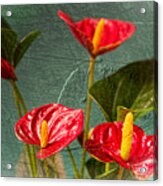 Flamingo Flowers 2 Acrylic Print